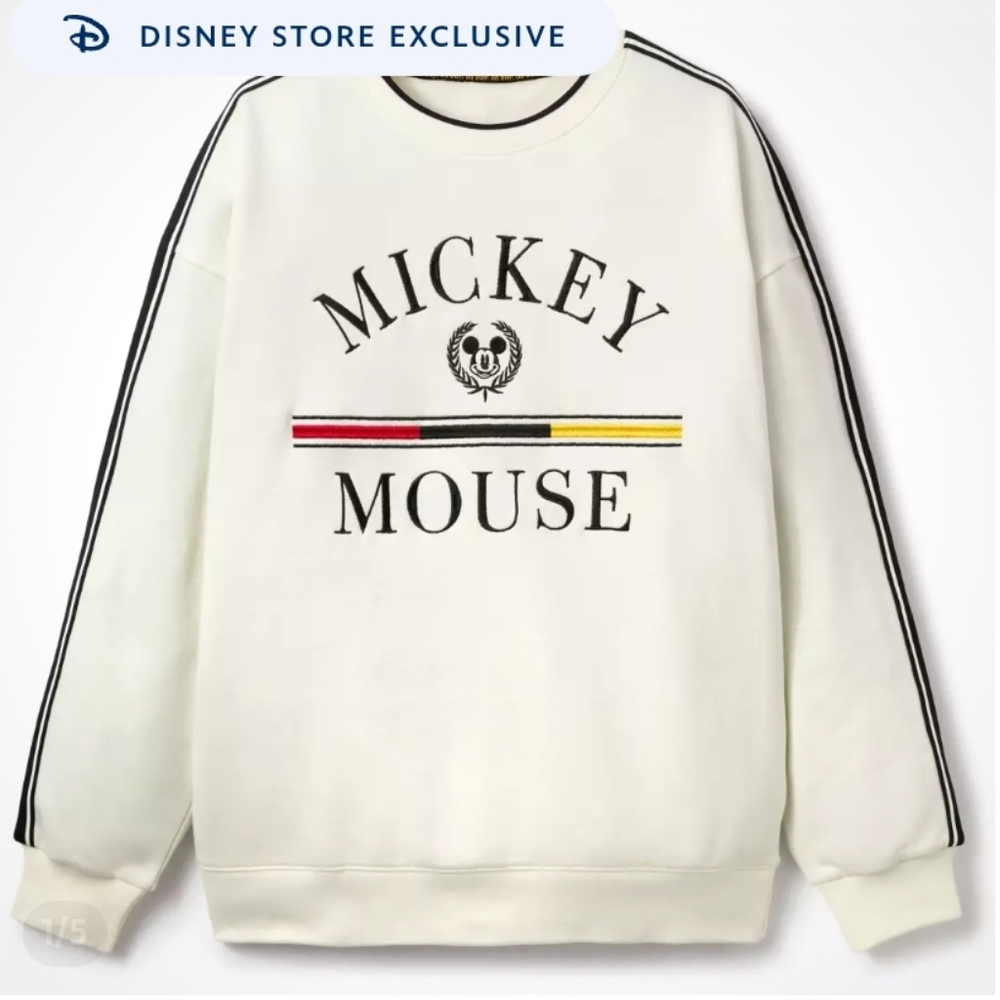 Mickey Mouse White Pullover Sweater